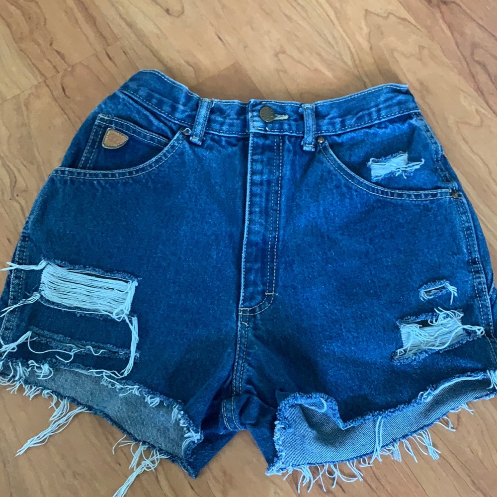 Vintage high waisted shorts distressed